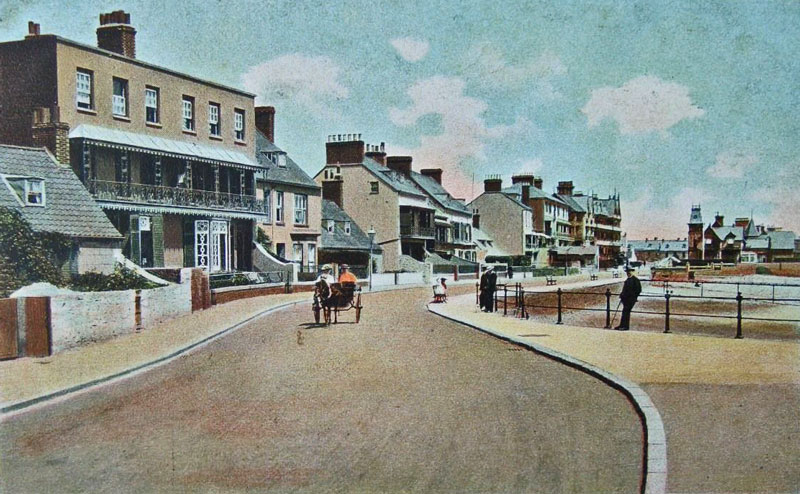 A horse and cart at Havre des Pas in the late 19th century