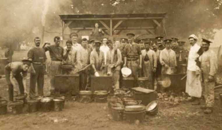 Militia cookhouse in 1900