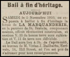 In 1910 La Marquanderie was a working farm