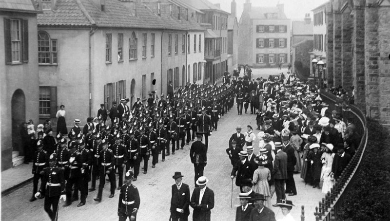 Church parade in 1910
