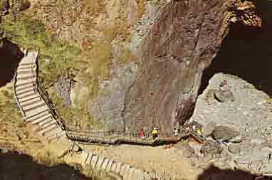 Looking down from the clifftop