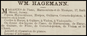 William Hagemann sold pianos and other musical instruments at No 17 in 1880