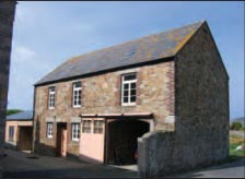 Outhouse at Les Pres, Route des Pres; L`Etacq in background