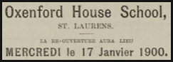 1900 advert in the Chronique de Jersey