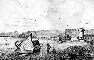 Beaumont in 1863 before the coast road was built