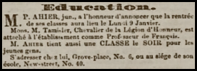 P Ahier ran a school at 40 New Street in 1860