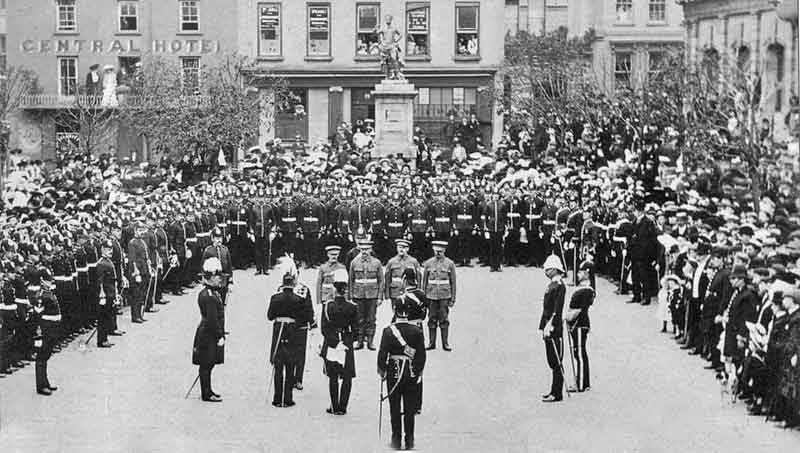 A medal ceremony in the Royal Square