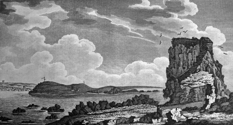 St Helier viewed from L'Hermitage to the south, also in 1809