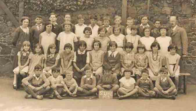 St Luke's School staff and pupils in 1931