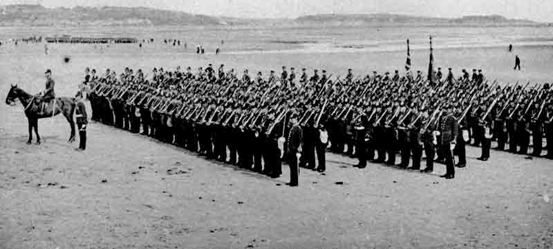 And another picture of an annual review, showing E Battalion