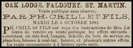 1880 advert in Chronique de Jersey
