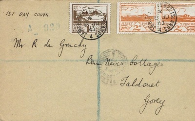 R de Gruchy, of Ben Nevis Cottages, was collecting stamps during the Occupation