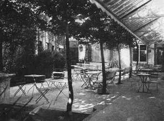 A view inside the hotel gardens