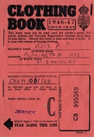 Clothing ration book from 1946