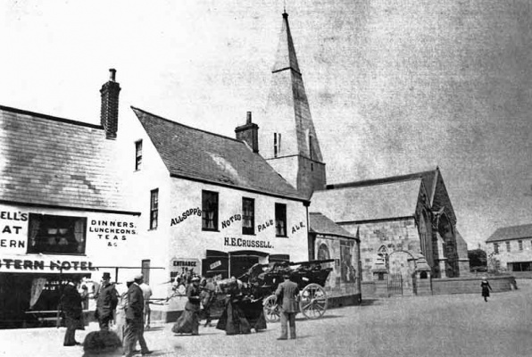 The heart of the village in the late 19th century