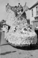 An early float in the shape of a shoe