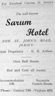 Sarum Hotel advert 1948