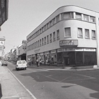 St Helier Garages Bath Street premises in 1983, before demolition to be replaced by an office block - Jersey Evening Post picture