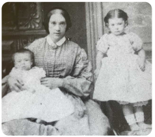 Ann Clarey, nee Downer, with Selina and John