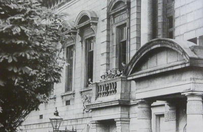Bailiff Alexander Coutanche addresses the crowd in the Royal Square