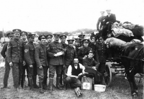 A group of militiamen, photographed by Percival Dunham