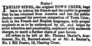 Town crier again, 1860
