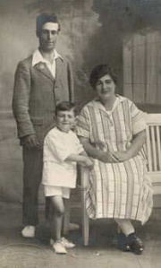 Ronald Stanley Moyse (1922-2005) with his parents Stanley Arthur and Marie Sandrine, nee Tassell, who married in St Helier in 1921