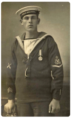Petty Officer George Jeune, DSM, of Gorey, was personally decorated by King George V with the Distinguished Service Medal he was awarded for taking charge of a trawler in the north sea during an attack by a U-boat, supervising its abandonment and caring for injured colleagues during a 30-hour jorney back to the coast. Born in St Martin in 1885, PO Jeune was the son of Francis Frederick Jeune and Euphrasie, [6]nee Allaire