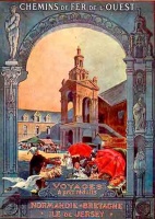 A French railway poster advertising excursions to Jersey