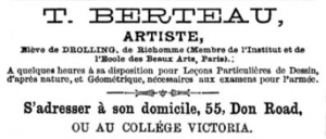 1887 advert from L'Almanach de la Gazette de Jersey