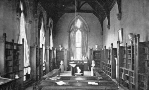 The library laid out as a classroom