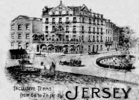 An advertisement for the enlarged hotel, offering full board between 6s 6d and 7s 6d a day (32½-37½p a day)