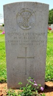 The grave of Great War casualty Horace Elliott at Ramleh War Cemetery, Israel