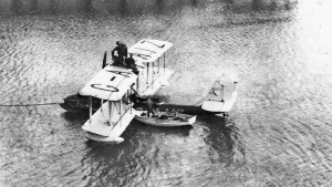 Seaplane in St Helier Harbour in 1929