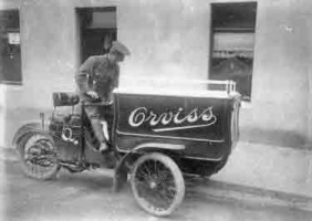 Deliveries in 1914 by a rider dressed in Militia uniform