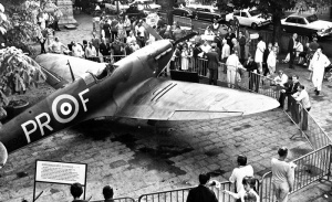 A Spitfire in the square for Royal Air Force Association fund-raising