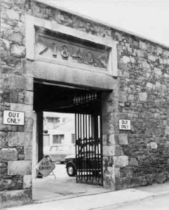 The entrance to the old cattle market, which became a temporary ground level car park before the present day multi-storey park was built
