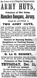 Huts offered for sale in 1919