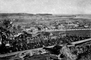 Looking down on Strangers Cemetery