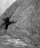 The cliffs at Les Mouriers, a 1902 photograph