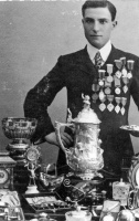A W E Falle, swimming champion in 1907