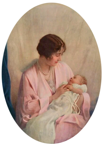 And another with her baby Elizabeth, the future Queen