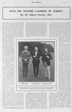 A visit to Jersey by the Prime Minister of Canada in 1902, reported by The Sphere magazine Click here to read the article
