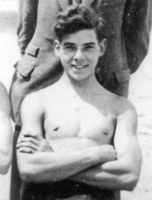 Clarrie Journeaux in 1949, an enthusiastic member of the Jersey Swimming Club