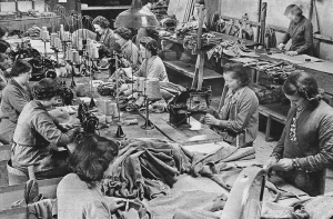 Making pullovers for the Army in 1939