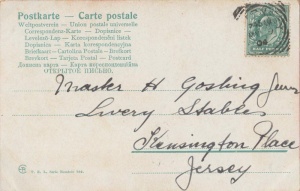 A postcard sent to Master H Gosling in 1904 ...
