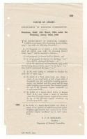 Wartime food rationing order