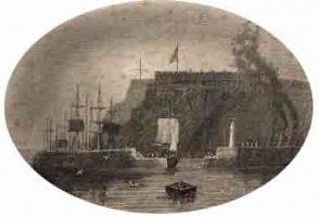Harbour entrance in the 1850s