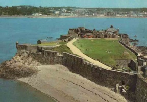 Looking from the castle towards St Helier's Esplanade