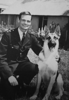 Dog handler Graeme Best with Rebel in the 1960s